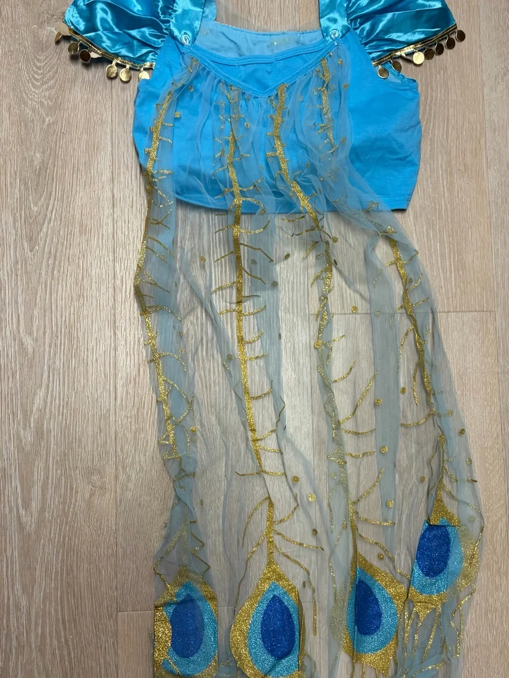 Girls Princess Jasmine Costume with Disney genie lamp purse
